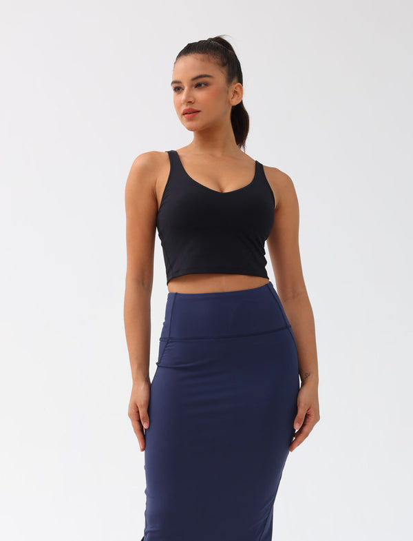 THE GYM PEOPLE Womens' Sports Bra Longline Wirefree Padded with Medium Support